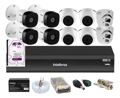 Kit Intelbras 10 Câmeras Full Hd Dvr 16ch Imhdx 3116 C/2tb