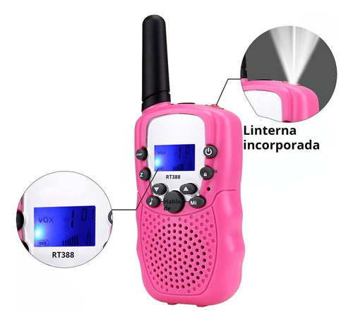 ..radio Walkie Talkie Para Niños Con 22 Canales 3 Millas 2 P