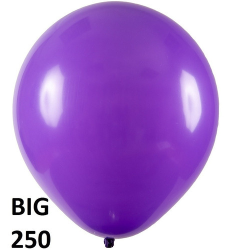 Big Balão 250 Diversas Cores  1 Unid  Art Latex Cor Roxo