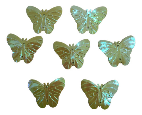 50 Mariposas Plasticas 3x2.5cm P/cintas Dijes Cupcake Bodas 