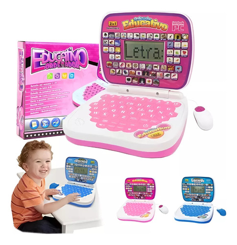 Computadora Interactiva Educativa Para Niños Español Ingles Rosado