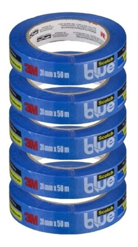 10 Rolos Fita Crepe Scotch Blue 24mmx50m Blue Tape 3m