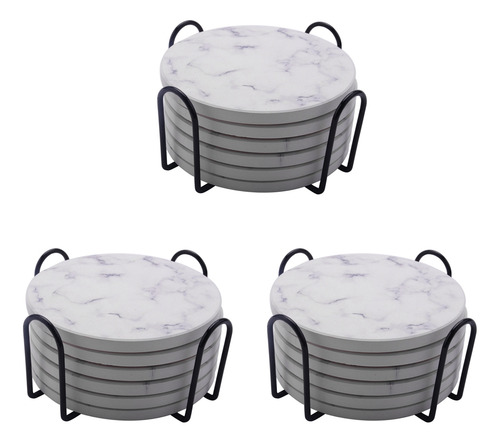 Posavasos Absorbentes Para Bebidas, Juego De Posavasos Con S