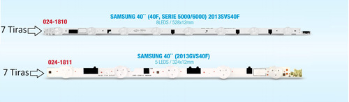 Kit 14 Tiras Led Para Reparar Pantallas Led Samsung 40``