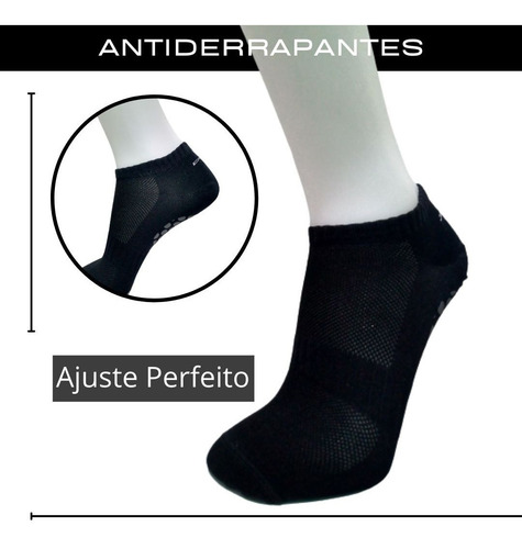 Imagem 4 de 7 de Meias Antiderrapante Masculina Adulto Hidro Aderente Pilates