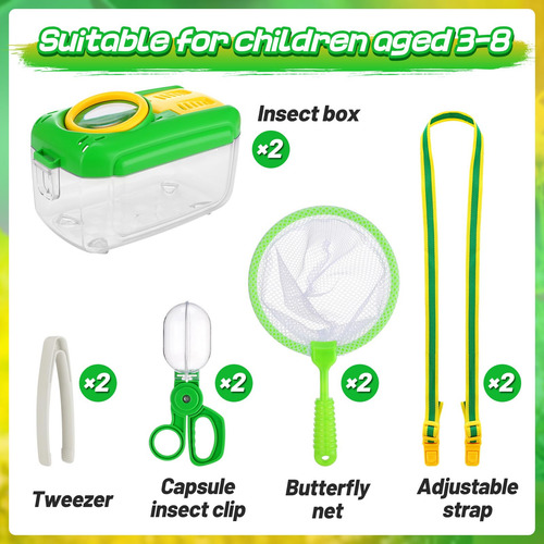 Juego De 2 Atrapadores De Insectos Para Niños, Kit De