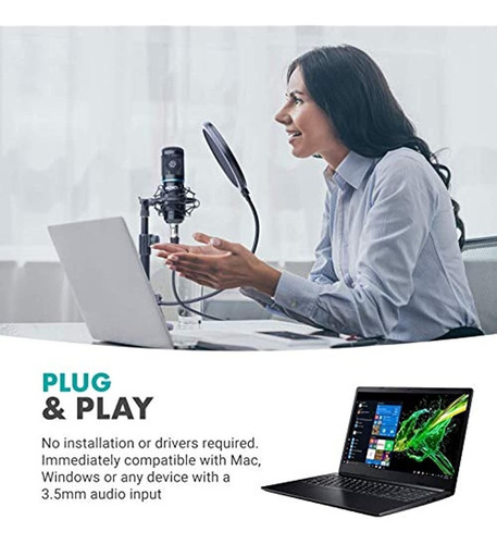 Movo Smartphone Podcast Recording Microphone Kit - Paquete D