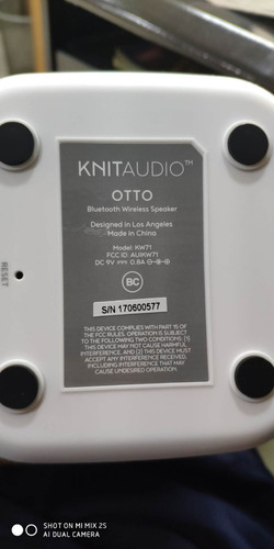 Corneta Knitaudio Otto Bluetooth Wireless Speaker Model Kw71