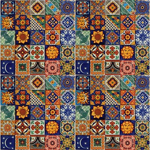 100 Azulejos Mexicanos De Talavera Pintados Mano 2 X2 D...