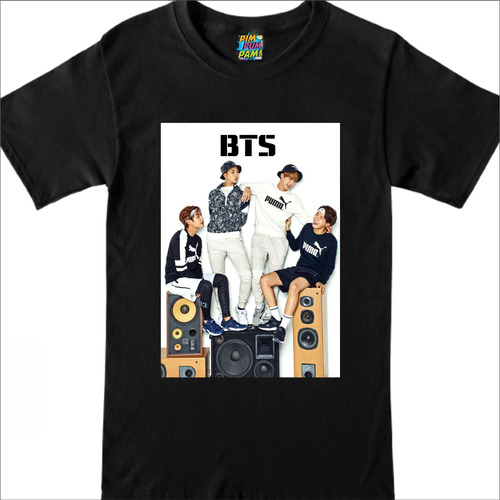 Remera Con Estampa Grande De Bts