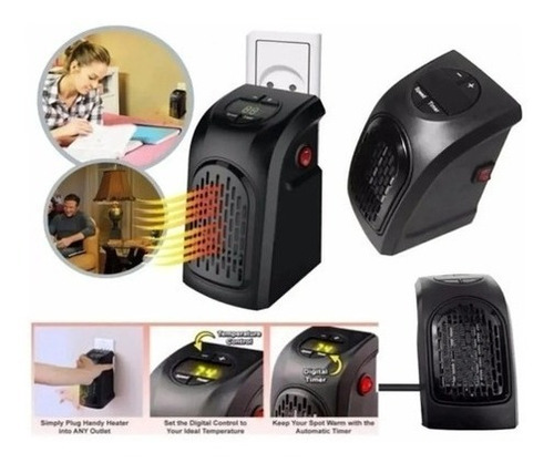 Calefactor eléctrico Genérica HANDY HEATER 400 W 400w negro 127V