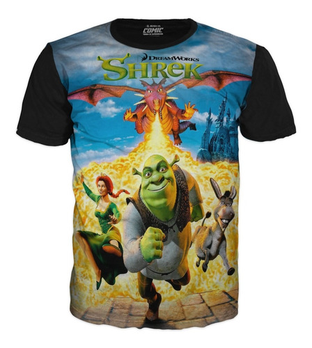 Camiseta  De Shrek Ogro Verde Para Niños  Adultos
