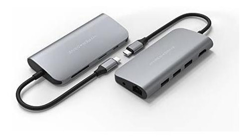 Hubs Usb Hyperdrive Power 9 En 1 Usb C Hub Gris Espacial