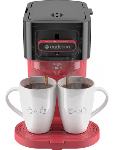 Cafeteira Single Up 300ml 220v Preto Com Vermelho Cadence