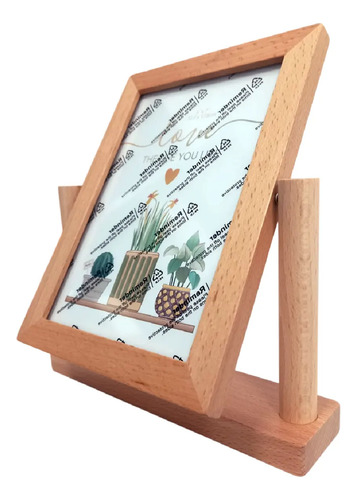 Porta Retrato Foto Madera Con Base Soporte 5x7 Pulgadas Febo