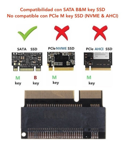 Adaptador Ssd Para Macbook Pro A1398 A1425 Año 2012