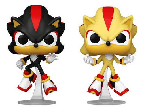 Funko Pop! Games Sonic Shadow & Super Shadow Glow Gamestop 2