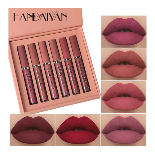 Barra De Labios Voluminizadora Handaiyan Mate Lipstick Set 6