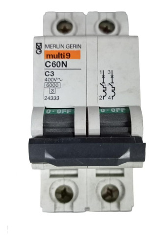 Interruptor 24333 C60n C3 400v 2p