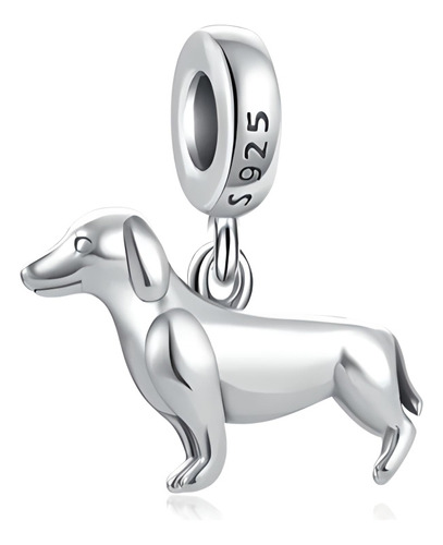 Charm Perro Salchicha Plata 925