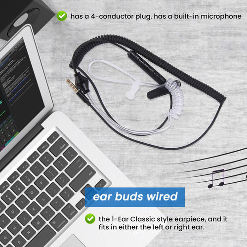 C Auriculares Intraurales Estéreo Mono De Un Solo Lado No