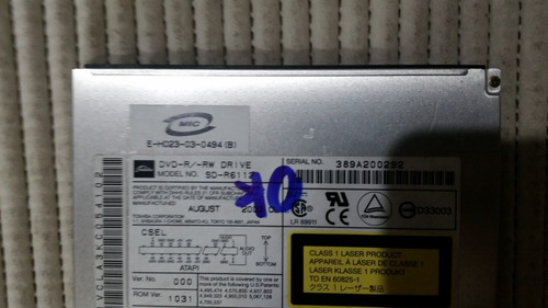 Gravador E Leitor De Dvd Cd Notebook Sd-r6112 Cod 2768