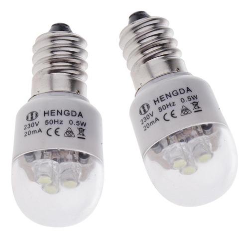 2 Bombillas Led De 0,5 W, 220 V, Aluminio Para Singer Acme Y