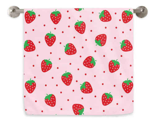 Toallas De Cocina De Microfibra Fresas Rojas 38 X 68 Cm