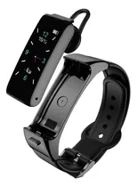 Comprar Couro Preto - Pulseira Esportiva Inteligente Com Tela Colori