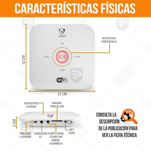 Imagen 10 de 10 de 18 Alarma Wifi Gsm Anti Robo Seguridad Casa Vecinal Sistema
