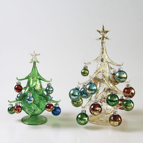2 Piezas De Decoración De Árbol De Navidad De Vidrio