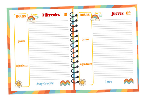Agenda Good Vibes 2025 Personalizable
