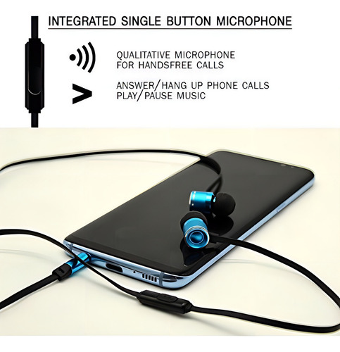 Ubsound Fighter Pro - Fones de ouvido intra-auriculares de alumínio Hd Prem