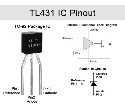 Imagen 1 de 4 de Tl431 Zener Ajustable De Precisión Tl431a Tl431ac