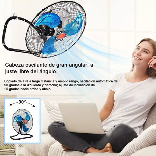 Ventilador Pedestal Piso Pared 3en1 Con 3 Aspas 18 Pulgadas 50 Cm 3