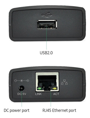 A Servidor De Red Con Cable Usb Impresora Red Sharer Network