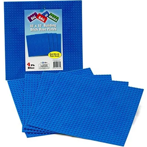 Placas De Construcción 10x10 Azules (set De 4)