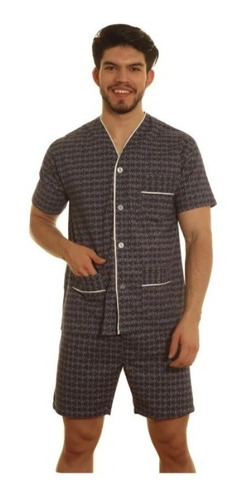 Pijama Hombre Mang Corta Bermuda 100% Algodón Verano Paytity
