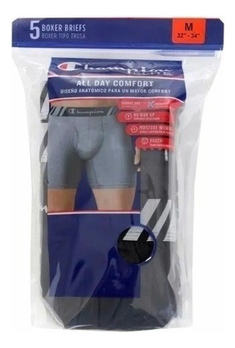 Boxer Para Caballero Champion Pack 5 Pieza