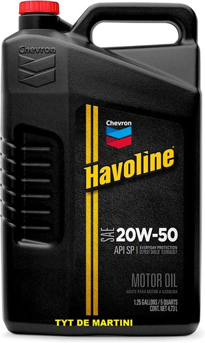 Aceite Para Motor A Nafta 20w50 Havoline 4.73 Lts Oferta