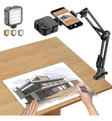 Soporte Para Teléfono Celular, Brazo Articulado Con Luz