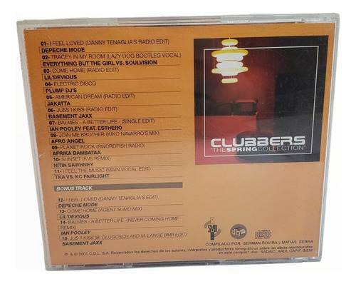 Clubbers Spring Collection Depeche Mode Basement Jaxx Cd (Usado)