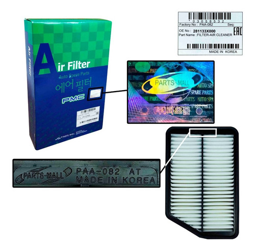 Imagen 9 de 10 de Filtro Aire Motor New Tucson Ix35 2010 2011 2012 Original