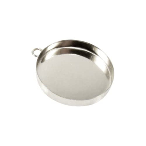 Dijes Bandeja Redondos 18mm Plata 925 4u