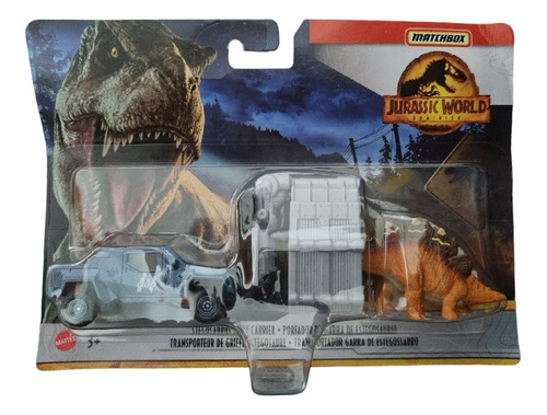 Vehículo Matchbox Jurassic World Stegosaurus Transportador 