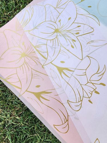 20 Pliegos Papel Celofán Coreano, Ramos, Arreglos Flores Rosa Claro Flores