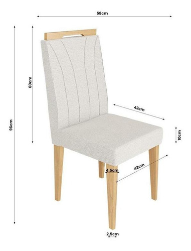 Conjunto De Mesa Redonda Veneza Com Vidro E 2 Cadeiras Onix Cor Off White/bege Claro