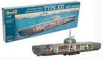 Comprar Submarino Alemán Type Xxi Con Interior - 1\u002F144 Revell 05078