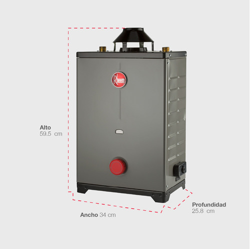 Calentador De Agua Rheem One 8 Litros/min A Gas Lp