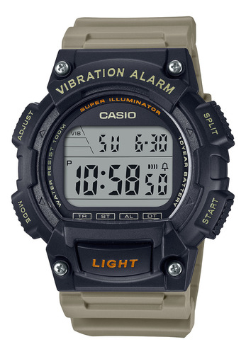 Reloj Casio W-736h-5avcf Vibration Alarm Color de la correa Crema